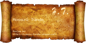 Hosszú Tünde névjegykártya